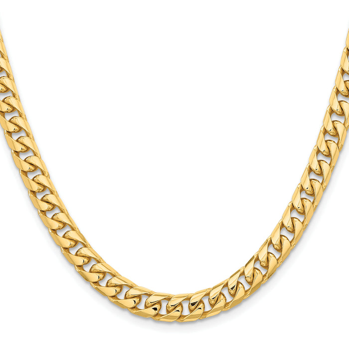 10K 6.75mm Solid Miami Cuban Chain-10DCU220-24