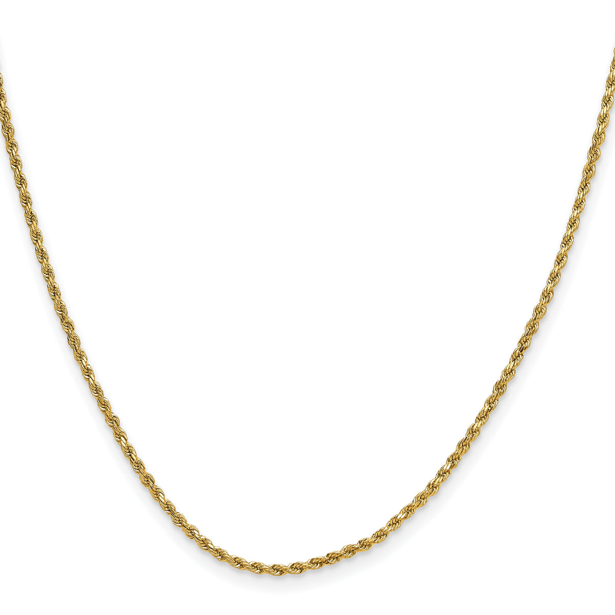 10k 2mm Semi-solid D/C Rope Chain-10DH014-18