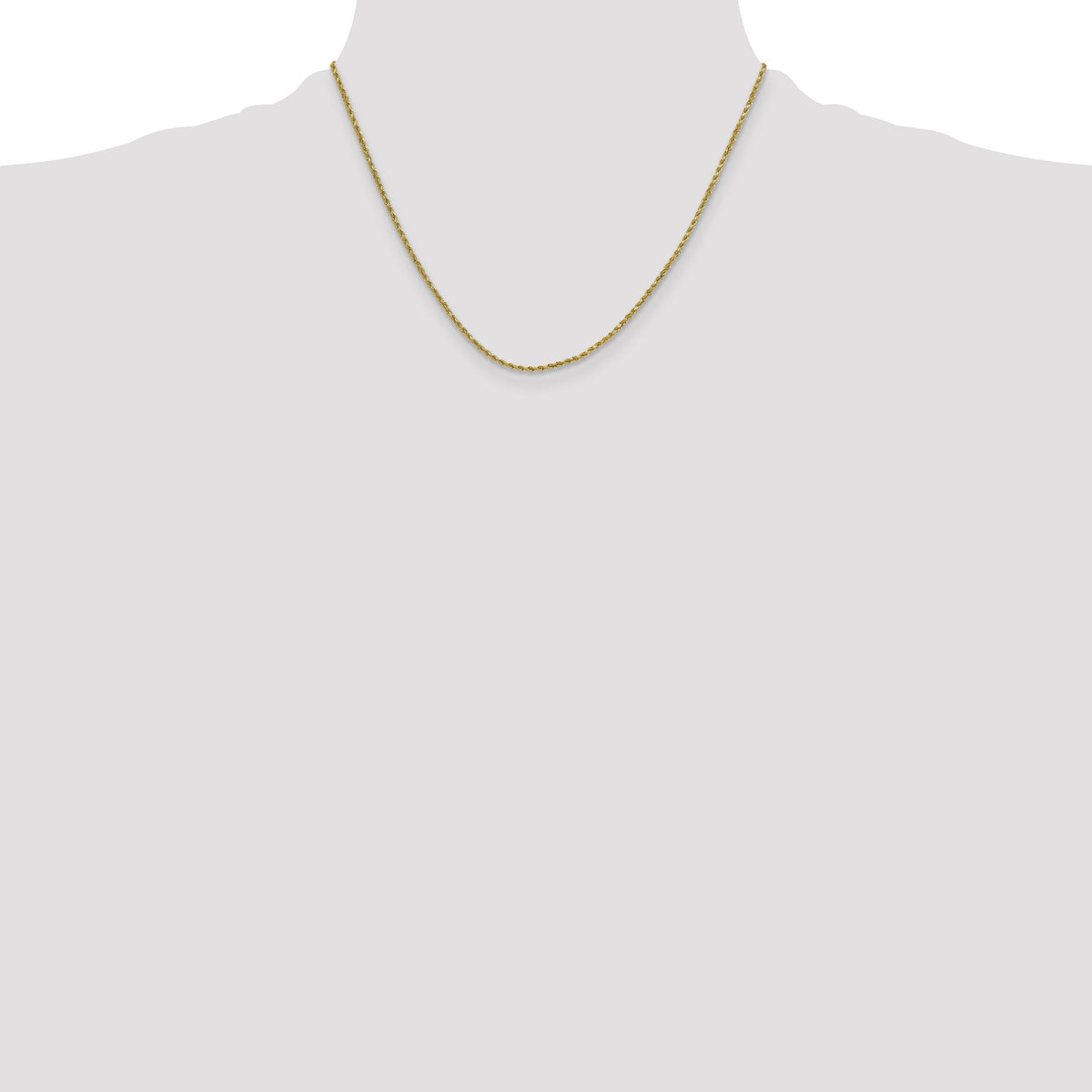 10k 2mm Semi-solid D/C Rope Chain-10DH014-18