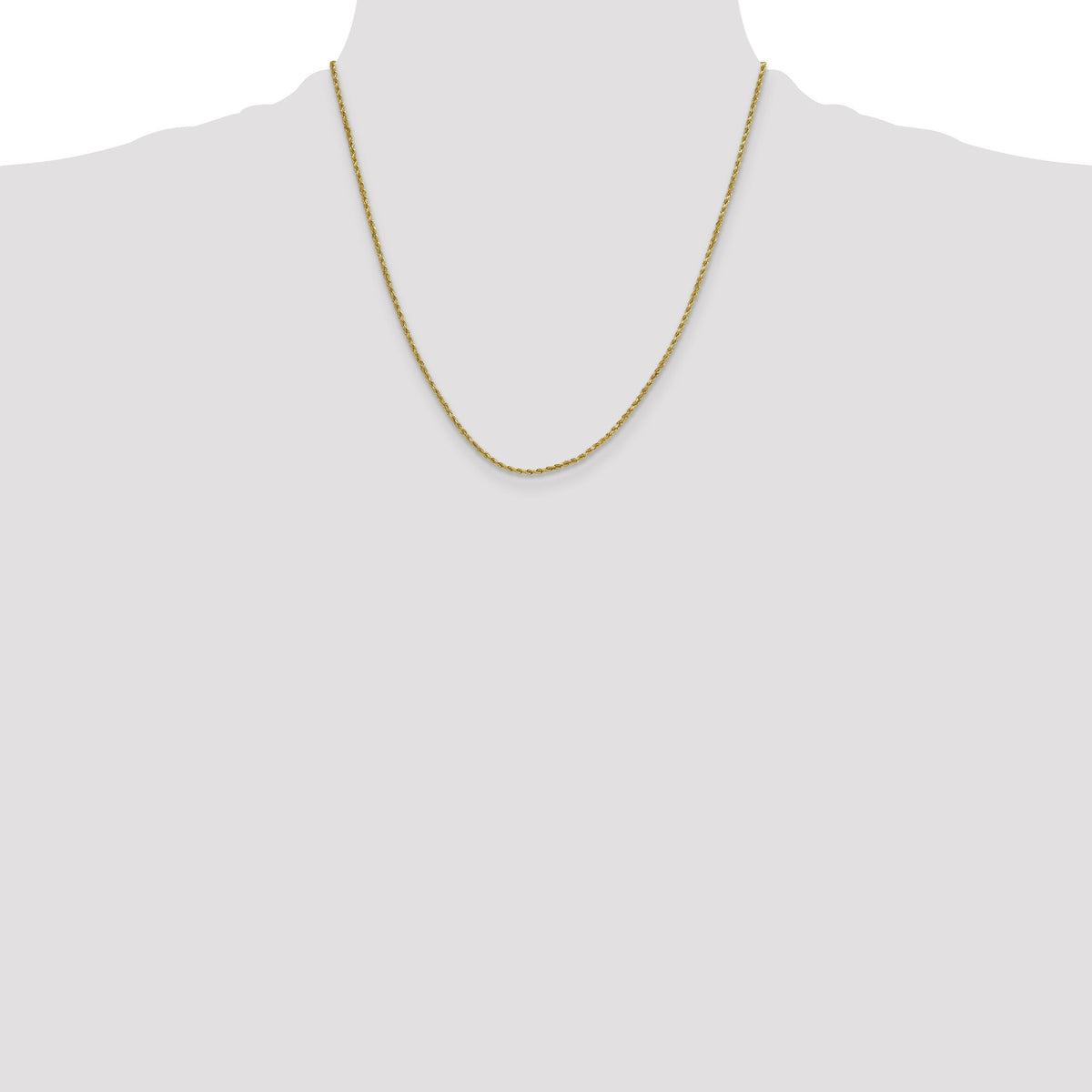 10k 2mm Semi-solid D/C Rope Chain-10DH014-20