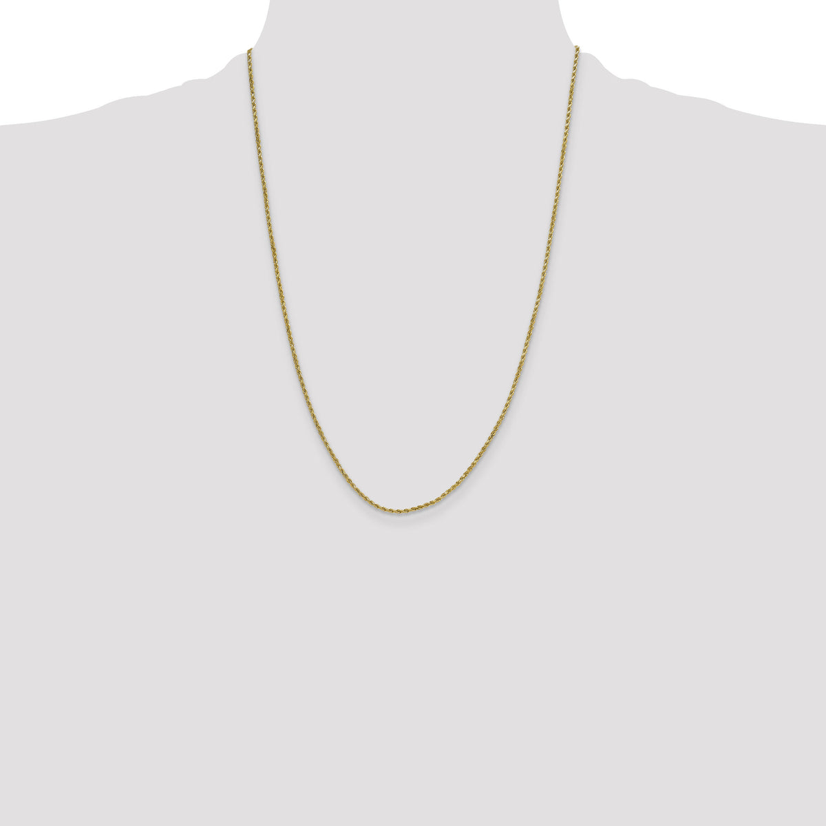 10k 2mm Semi-solid D/C Rope Chain-10DH014-24