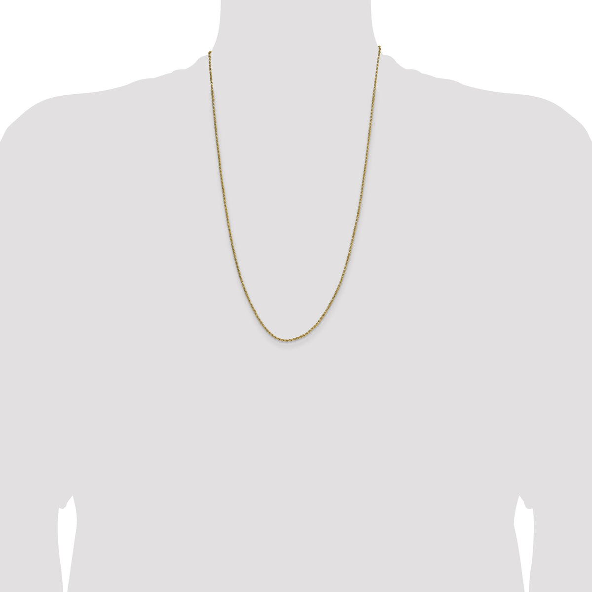 10k 2mm Semi-solid D/C Rope Chain-10DH014-26