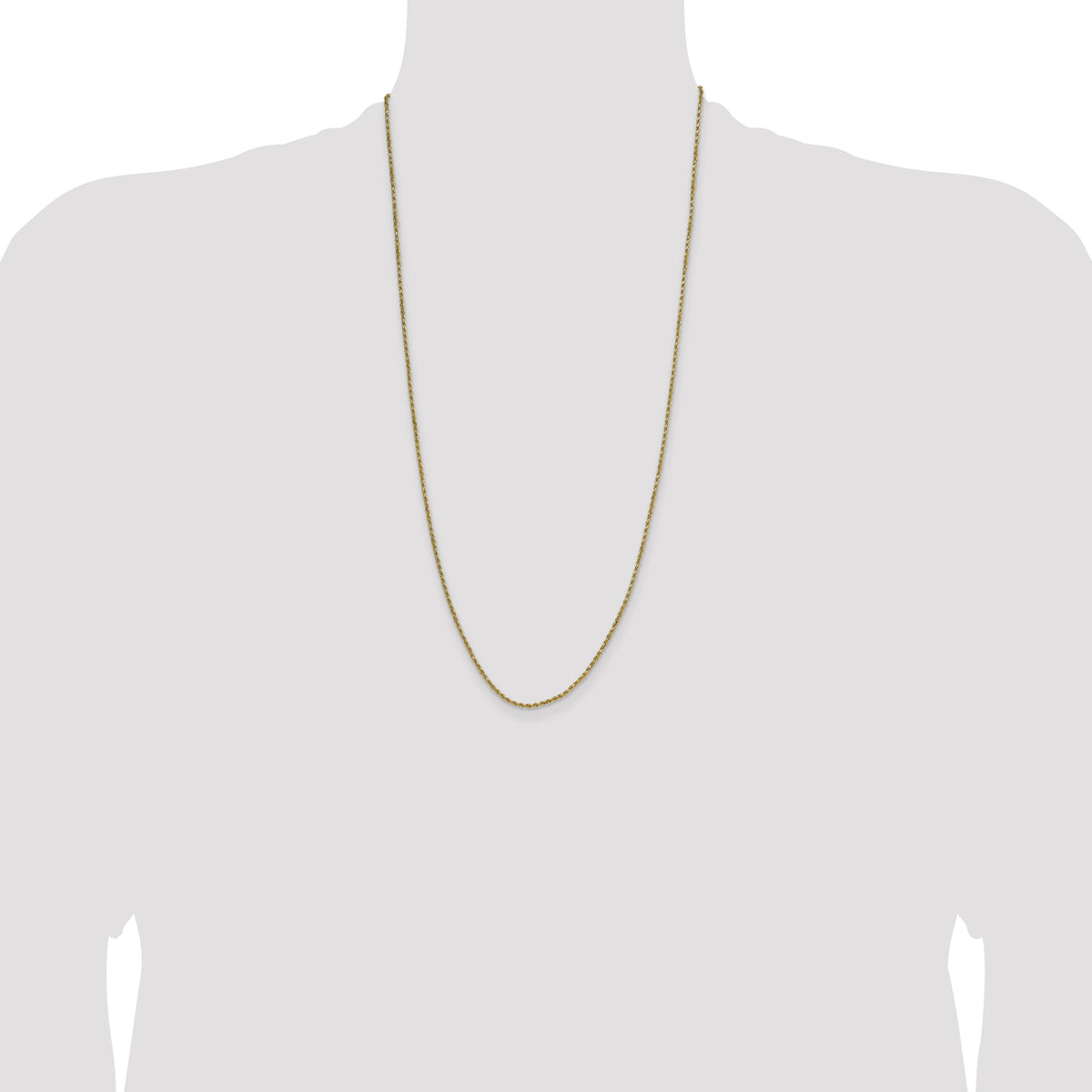 10k 2mm Semi-solid D/C Rope Chain-10DH014-28