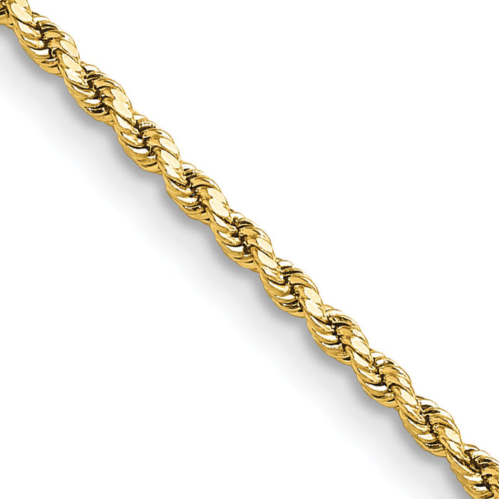 10k 2mm Semi-solid D/C Rope Chain-10DH014-16