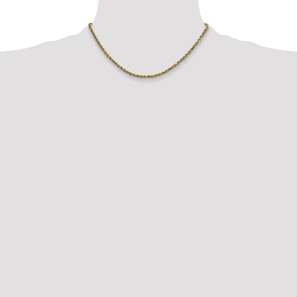 10k 2.25mm Semi-solid D/C Rope Chain-10DH016-16