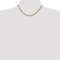 10k 2.25mm Semi-solid D/C Rope Chain-10DH016-16