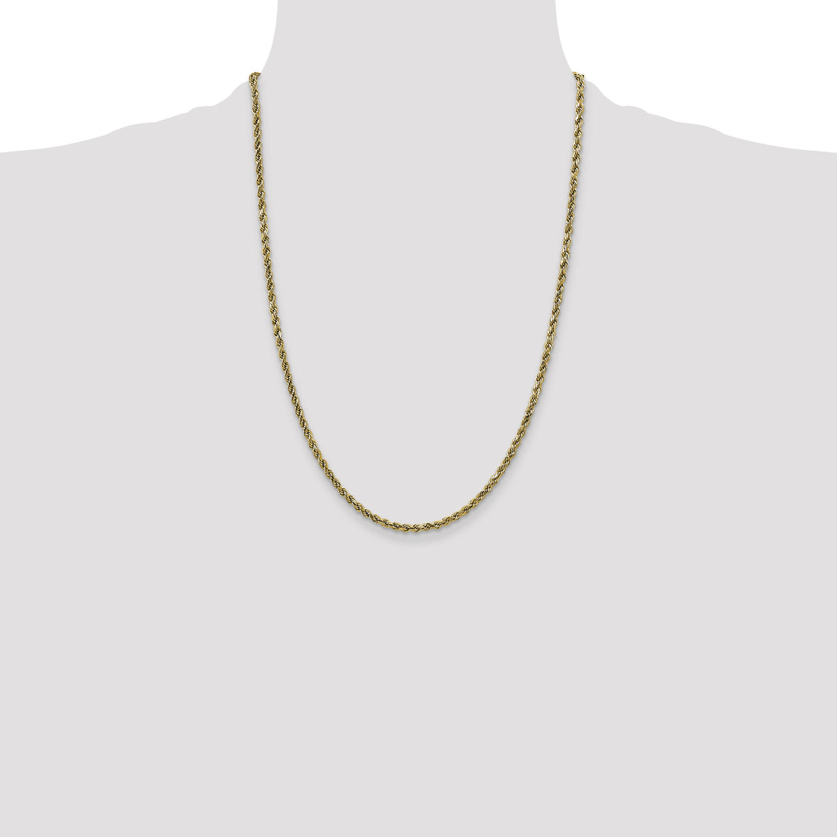 10k 2.25mm Semi-solid D/C Rope Chain-10DH016-24