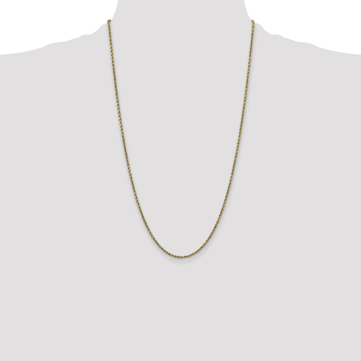 10k 2.25mm Semi-solid D/C Rope Chain-10DH016-26