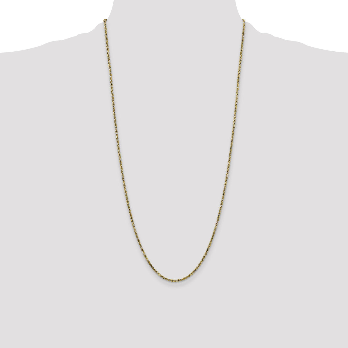 10k 2.25mm Semi-solid D/C Rope Chain-10DH016-28
