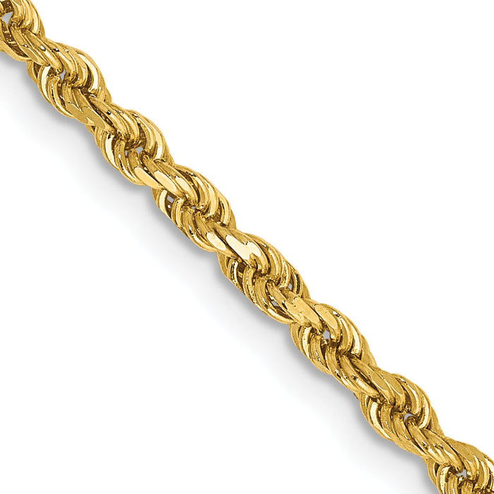 10k 2.5mm Semi-solid D/C Rope Chain-10DH018-18