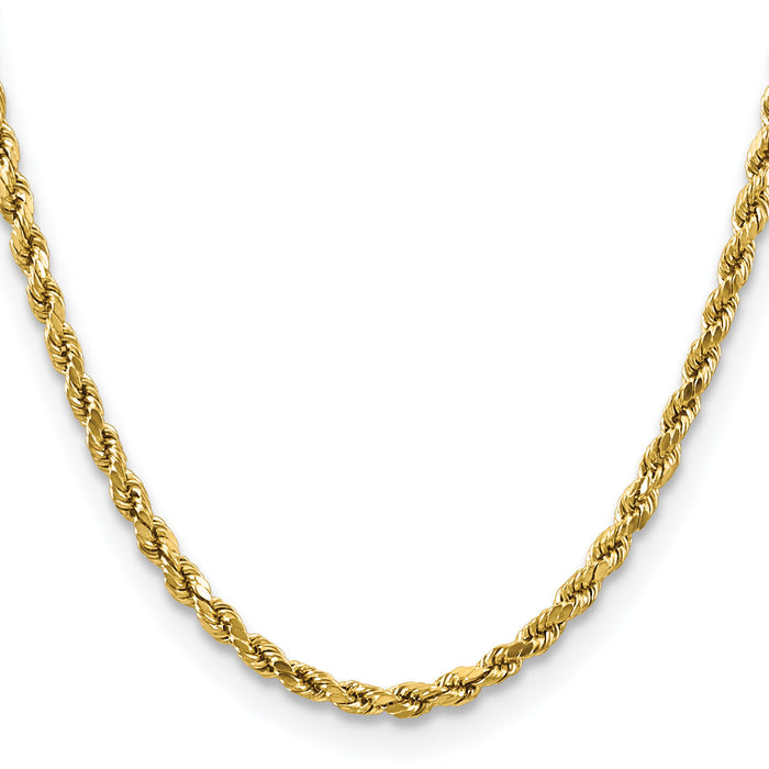 10k 4mm Semi-solid D/C Rope Chain-10DH030-22