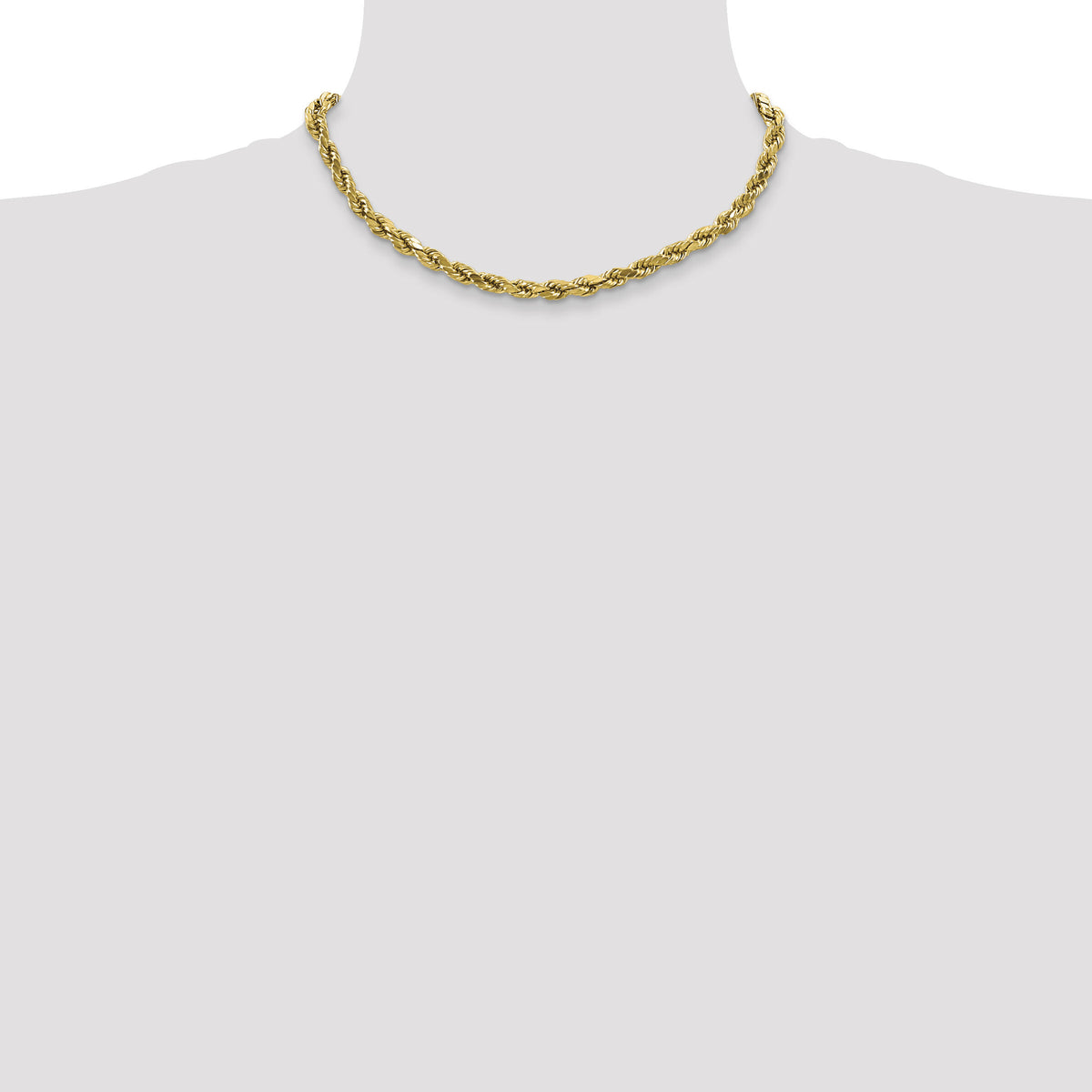 10k 4mm Semi-solid D/C Rope Chain-10DH030-16