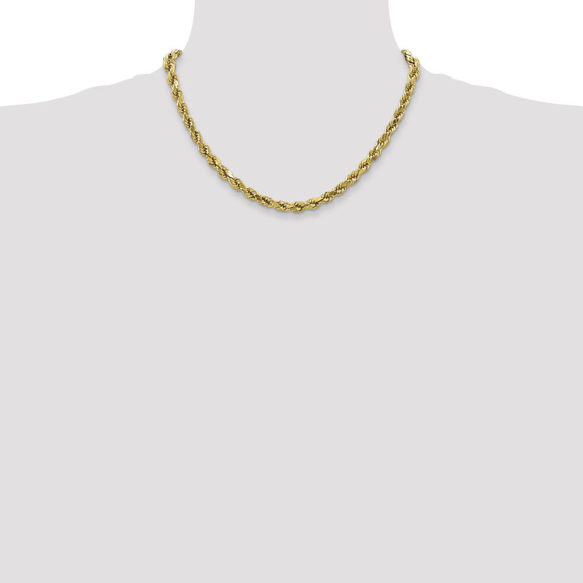 10k 4mm Semi-solid D/C Rope Chain-10DH030-18