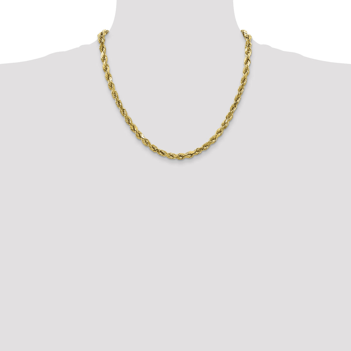 10k 4mm Semi-solid D/C Rope Chain-10DH030-20