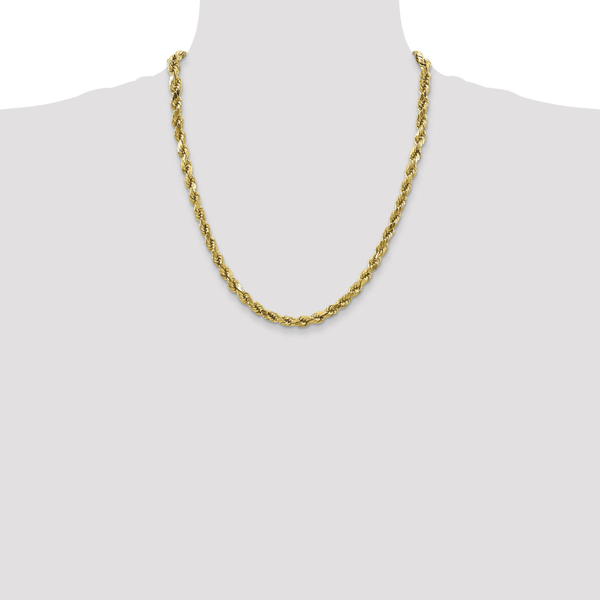 10k 4mm Semi-solid D/C Rope Chain-10DH030-22