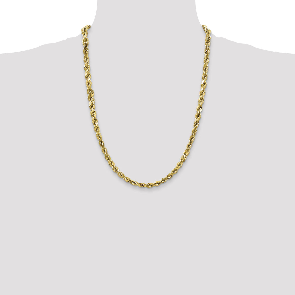 10k 4mm Semi-solid D/C Rope Chain-10DH030-24