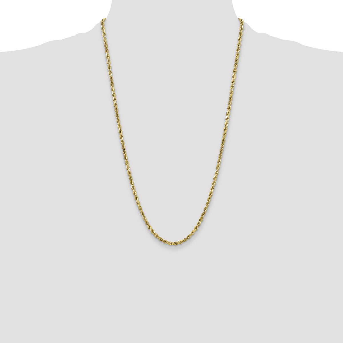 10k 4mm Semi-solid D/C Rope Chain-10DH030-26