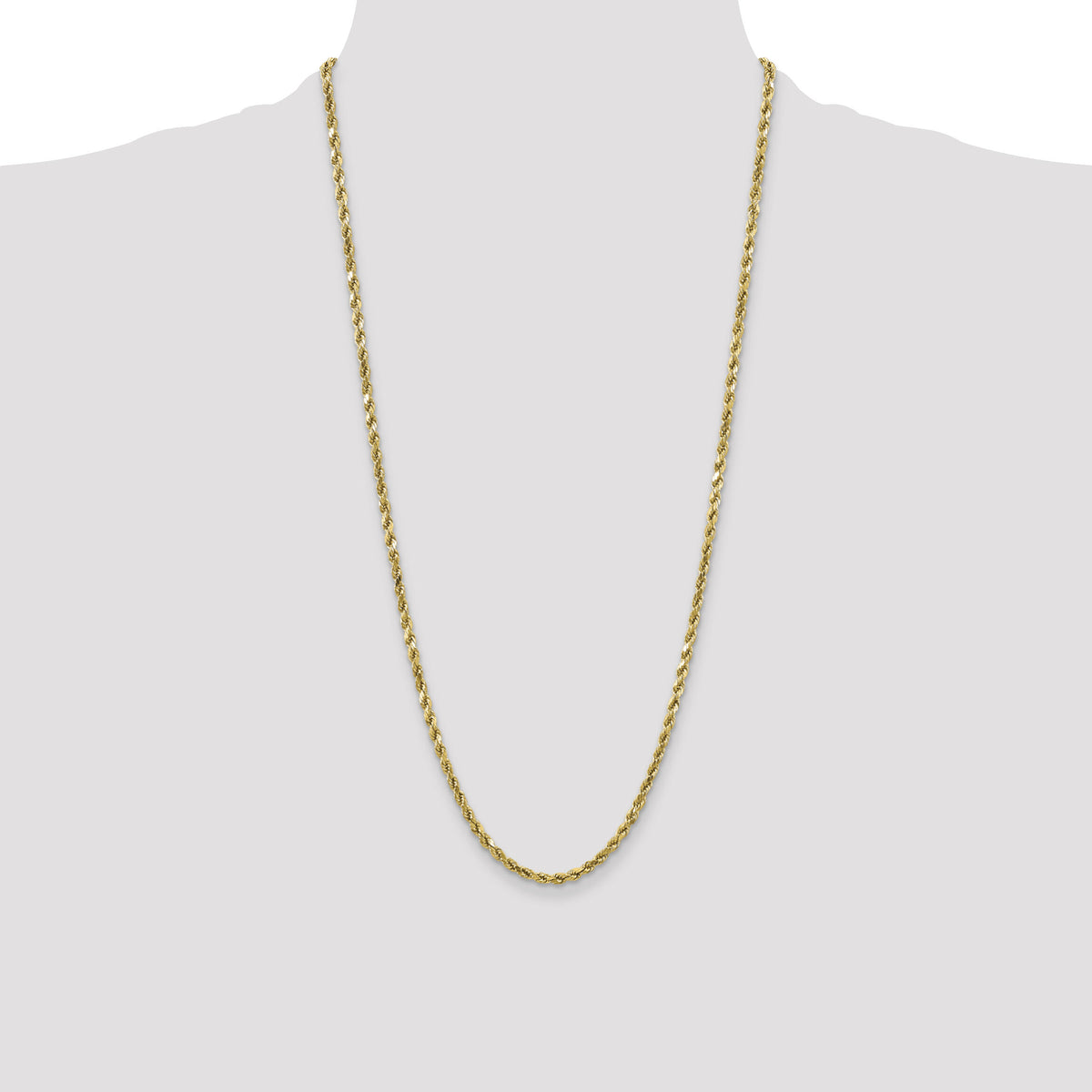 10k 4mm Semi-solid D/C Rope Chain-10DH030-28