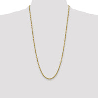10k 4mm Semi-solid D/C Rope Chain-10DH030-28