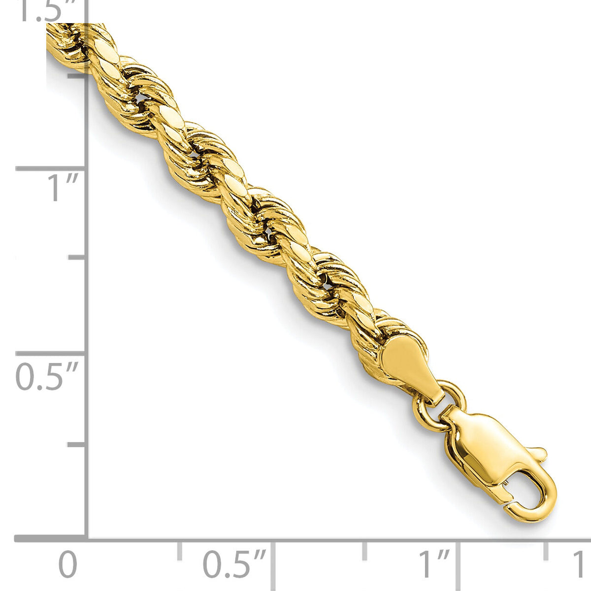 10k 4mm Semi-solid D/C Rope Chain-10DH030-8