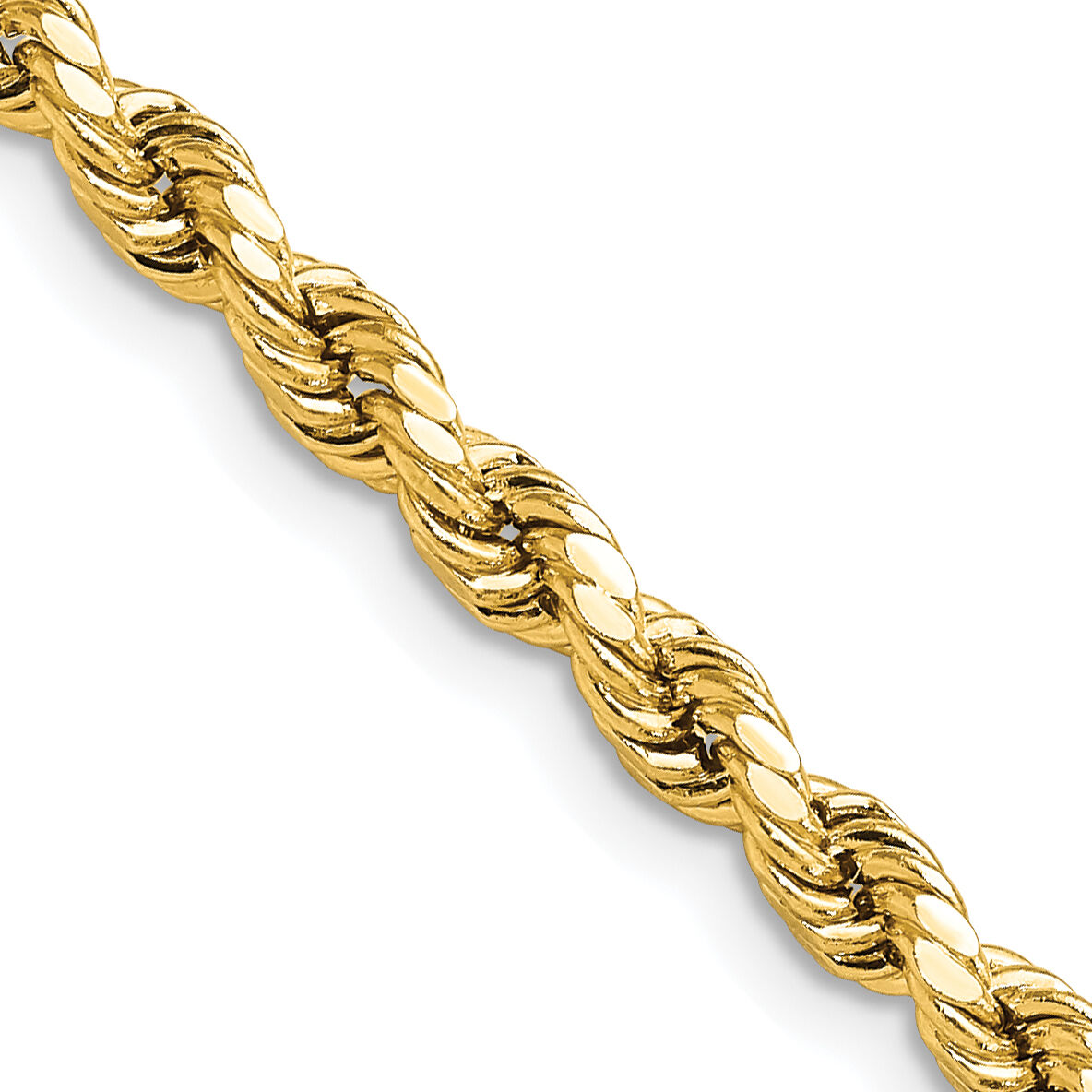 10k 4mm Semi-solid D/C Rope Chain-10DH030-16