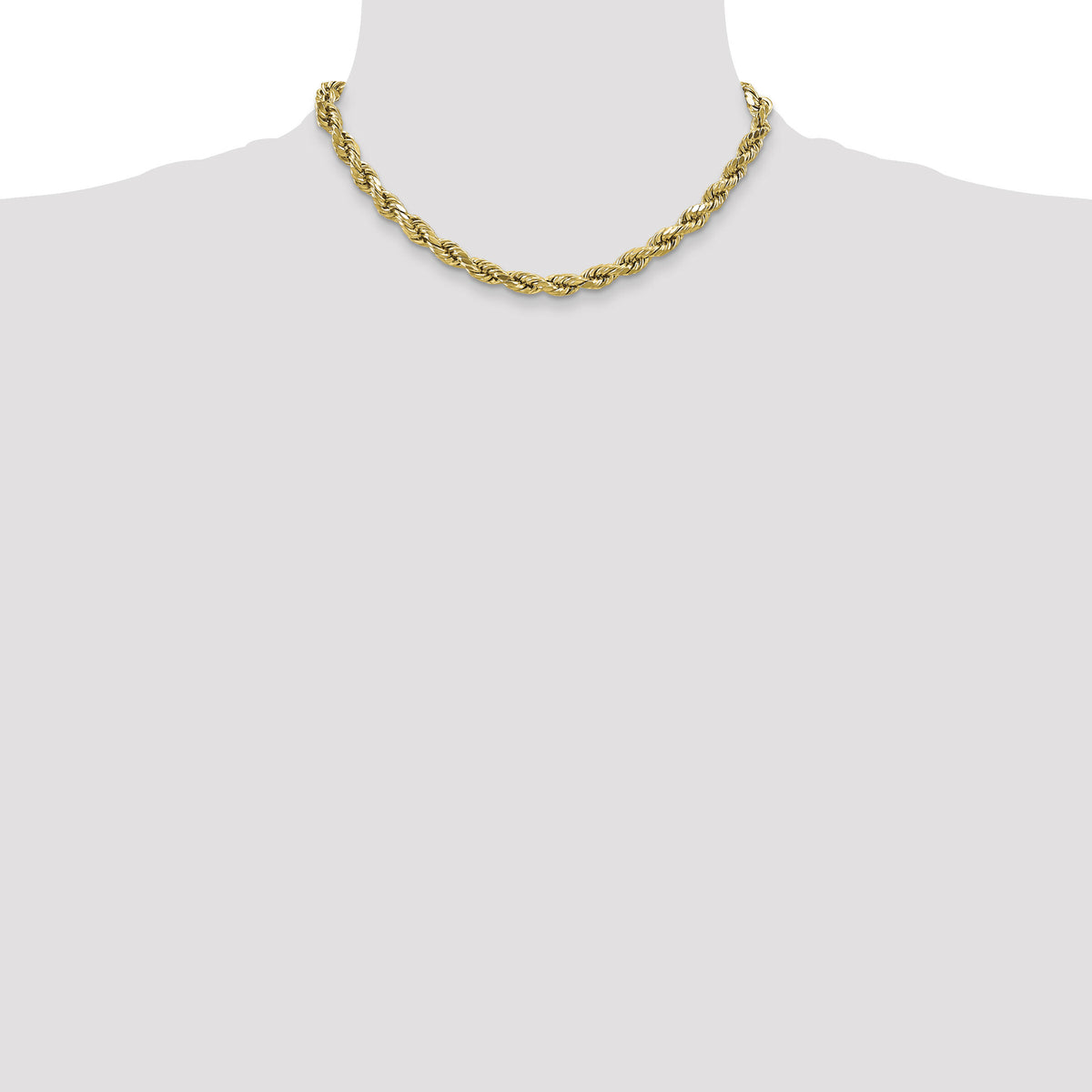 10k 4.9mm Semi-solid D/C Rope Chain-10DH035-16