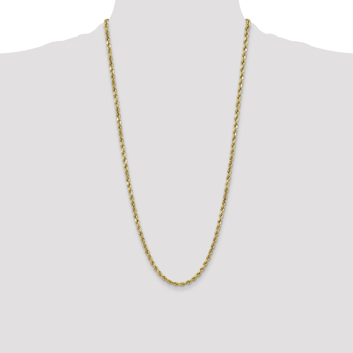 10k 4.9mm Semi-solid D/C Rope Chain-10DH035-28