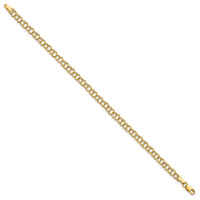 10k Hollow Double Link Charm Bracelet-10DO350-7