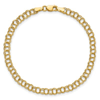10k Hollow Double Link Charm Bracelet-10DO350-7