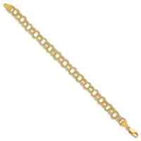 10k Solid Triple Link Charm Bracelet-10DO537-8