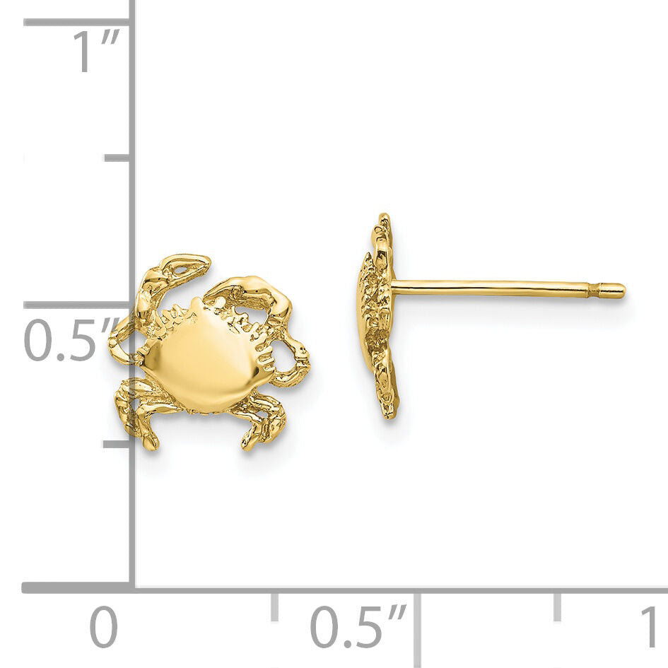 10k Crab Earrings-10E907