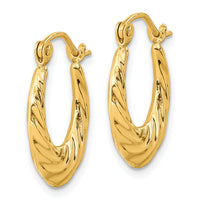 10k Fancy Small Hoop Earrings-10ER120