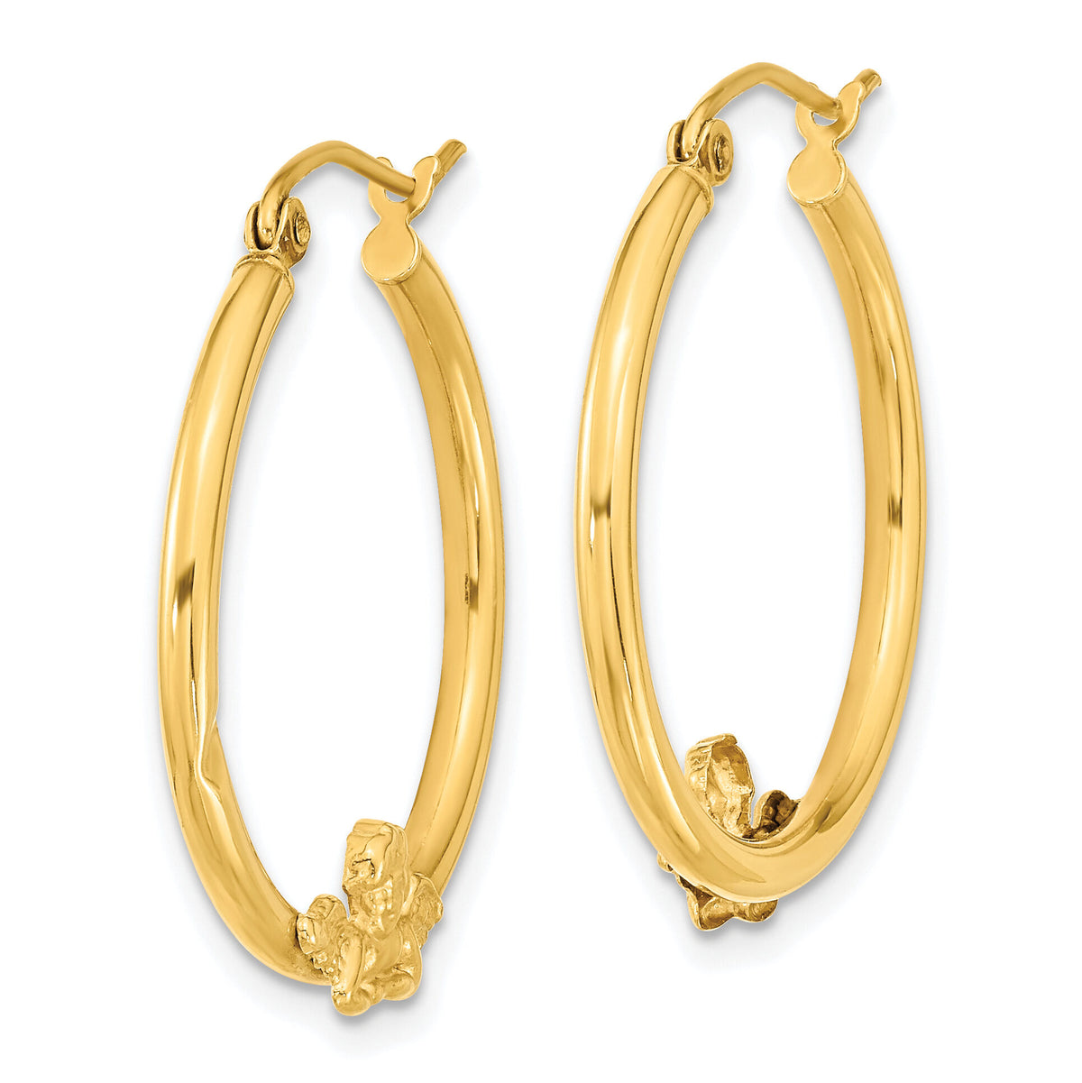 10k Angel Hoop Earrings-10ER151