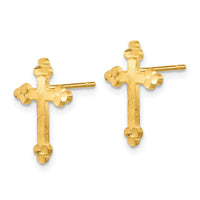 10k Budded Cross Earring-10ER19