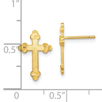 10k Budded Cross Earring-10ER19