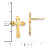 10k Budded Cross Earring-10ER19