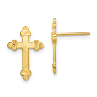 10k Budded Cross Earring-10ER19