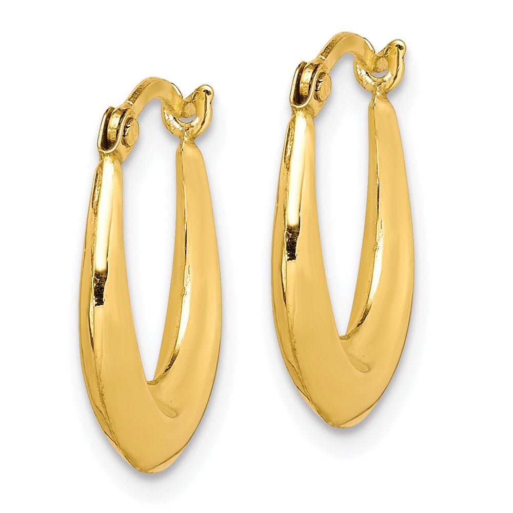 10K Hollow Hoop Earrings-10ER252