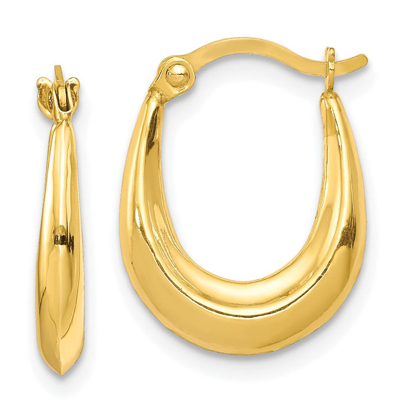 10K Hollow Hoop Earrings-10ER252