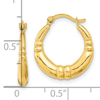 10k Polished Hoop Earrings-10ER282