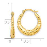 10k Polished Hoop Earrings-10ER282
