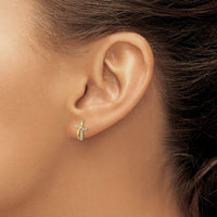 10K CZ Cross Post Earrings-10ER315