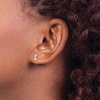 10K Polished CZ Stud Earrings-10ER325