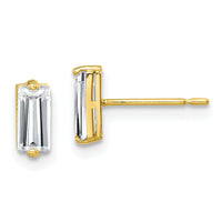10K Polished CZ Stud Earrings-10ER325