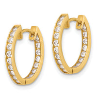 10K Polished 2.2mm CZ Hinged In/Out Hoop Earrings-10ER349
