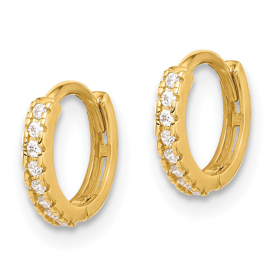 10K Polished 1.5mm CZ Hinged Hoop Earrings-10ER351
