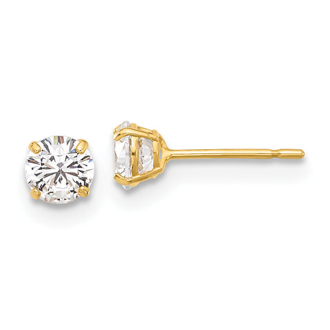 GOLD C.Z. STUD EARRINGS
