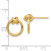 10K Polished Circle Post Earrings-10ER361