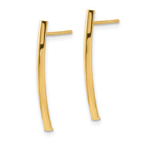 10K Polished Bar Post Earrings-10ER362