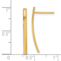 10K Polished Bar Post Earrings-10ER362